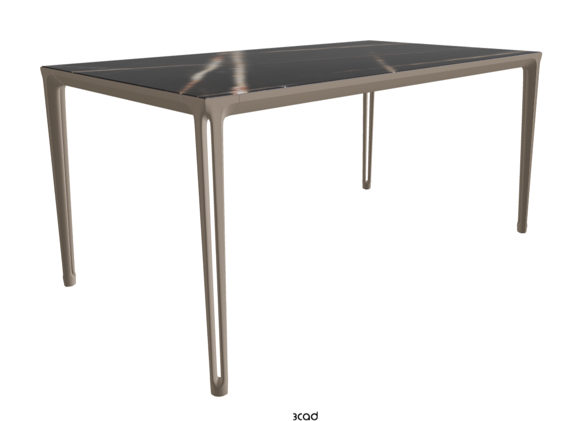 160x90x75h Rectangle Shaped_Glossy Sahara Noir_Titanium Embossed