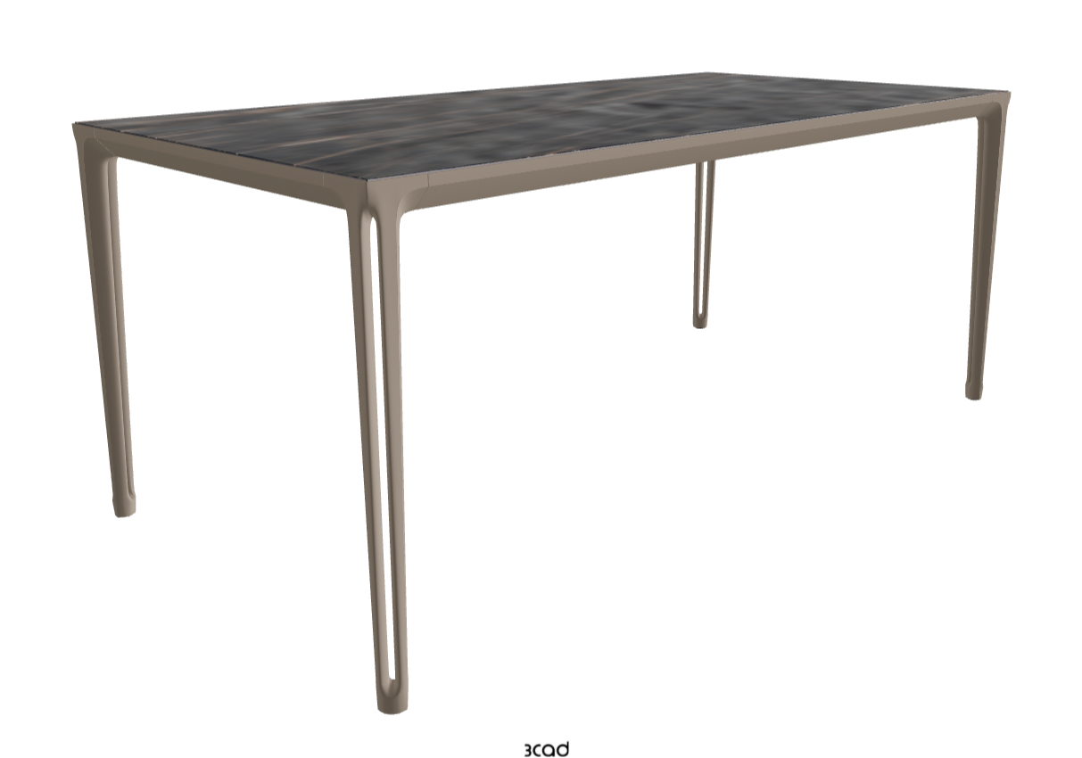 180x90x75h Rectangle Shaped_Matt Portoro_Titanium Embossed
