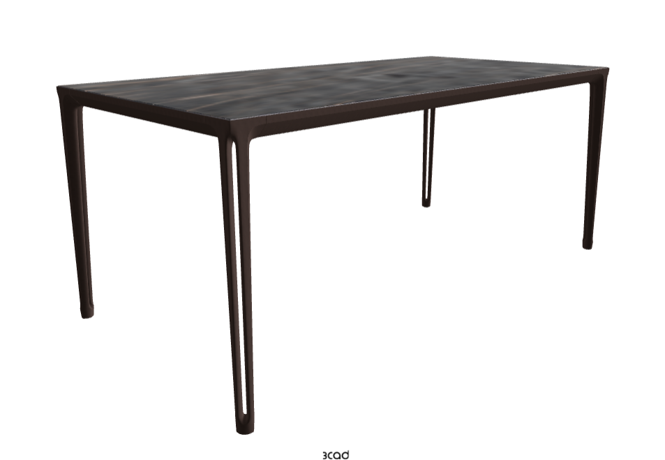 180x90x75h Rectangle Shaped_Matt Portoro_Bronze Embossed