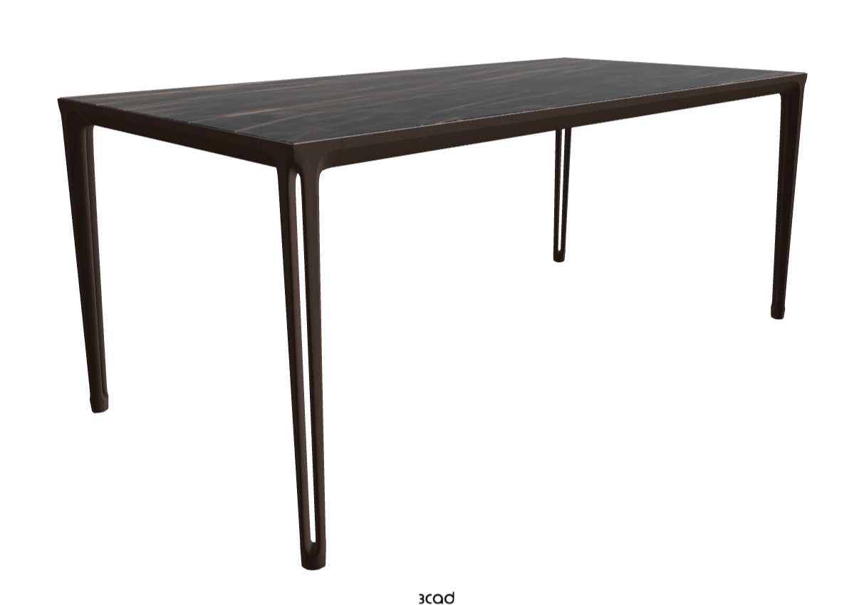 180x90x75h Rectangle Shaped_Glossy Portoro_Bronze Embossed