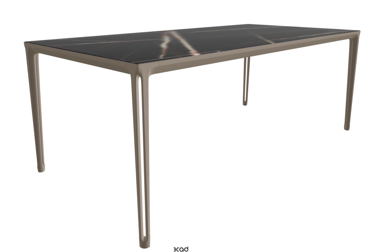 200x100x75h Rectangle Shaped_Glossy Sahara Noir_Titanium Embossed