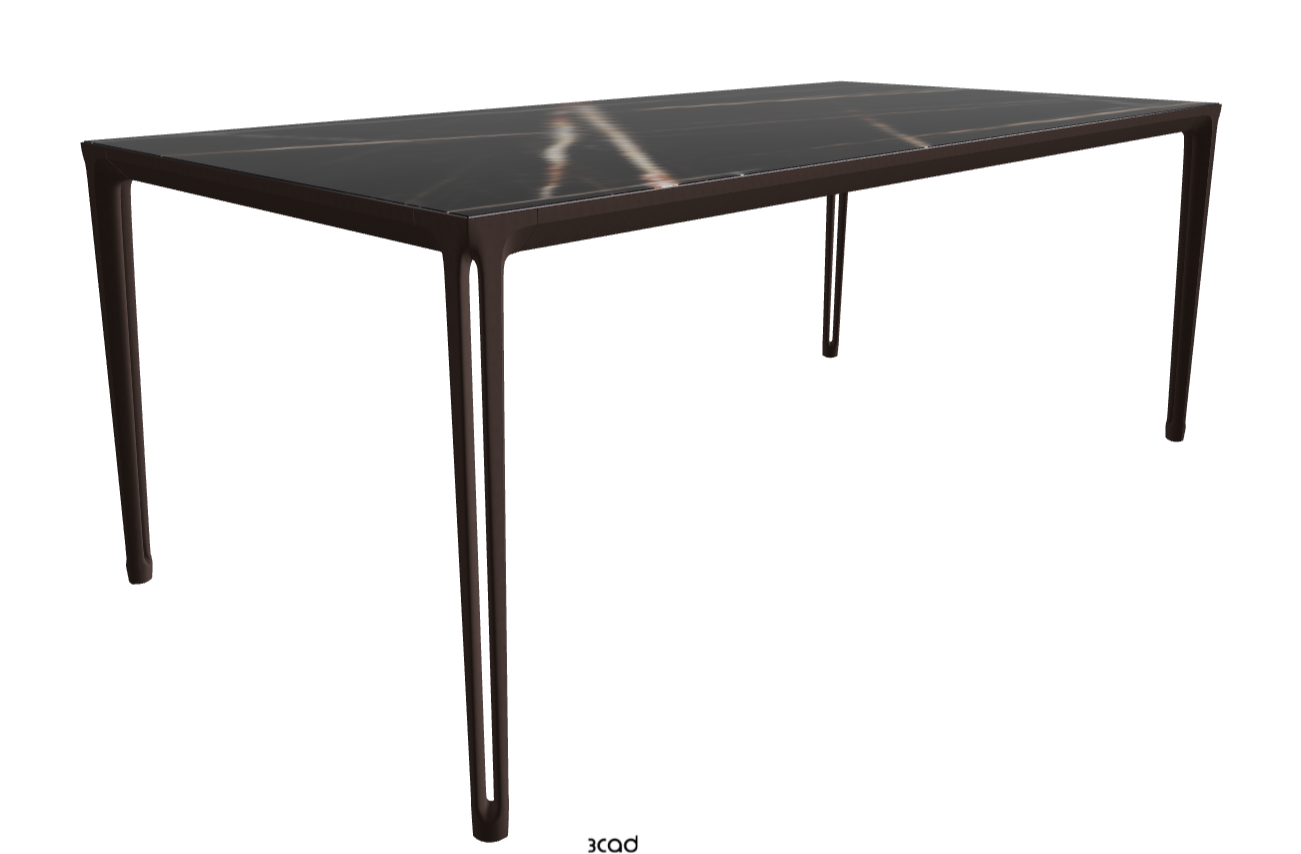 200x100x75h Rectangle Shaped_Glossy Sahara Noir_Bronze Embossed