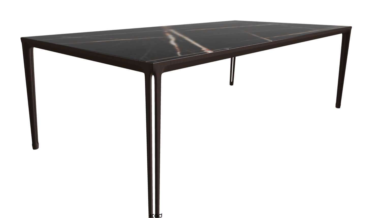 240x120x75h Rectangle Shaped_Glossy Sahara Noir_Bronze Embossed