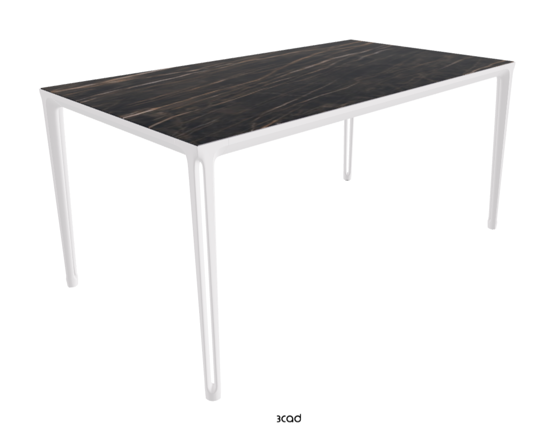 160-220x90x75h Extendible Rectangle Shaped_Glossy Portoro_Pearl Embossed_Closed