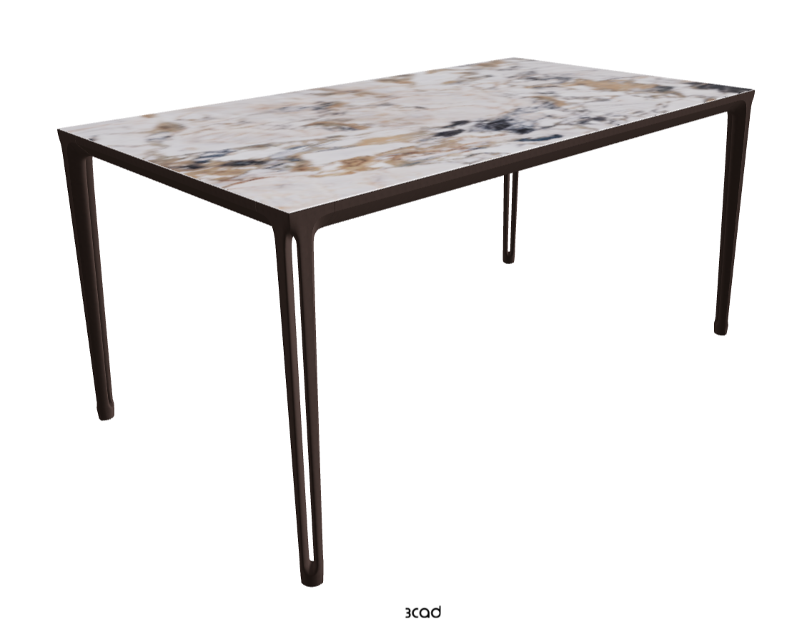 160-220x90x75h Extendible Rectangle Shaped_Makalu_Bronze Embossed_Closed