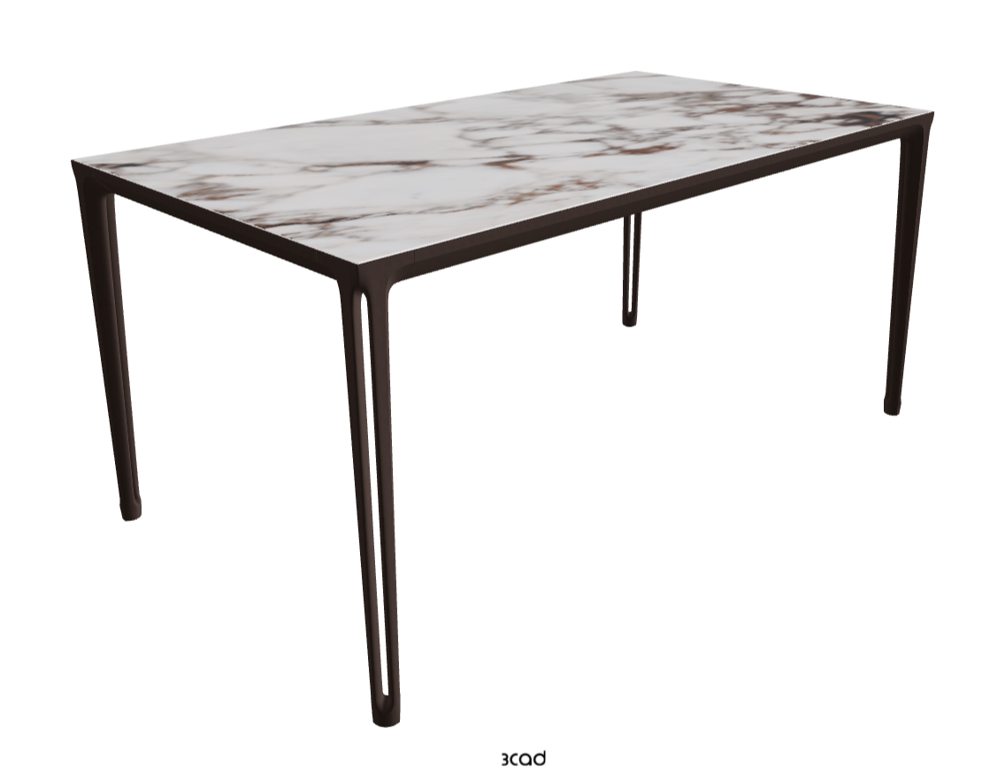 160-220x90x75h Extendible Rectangle Shaped_Breccia_Bronze Embossed_Closed