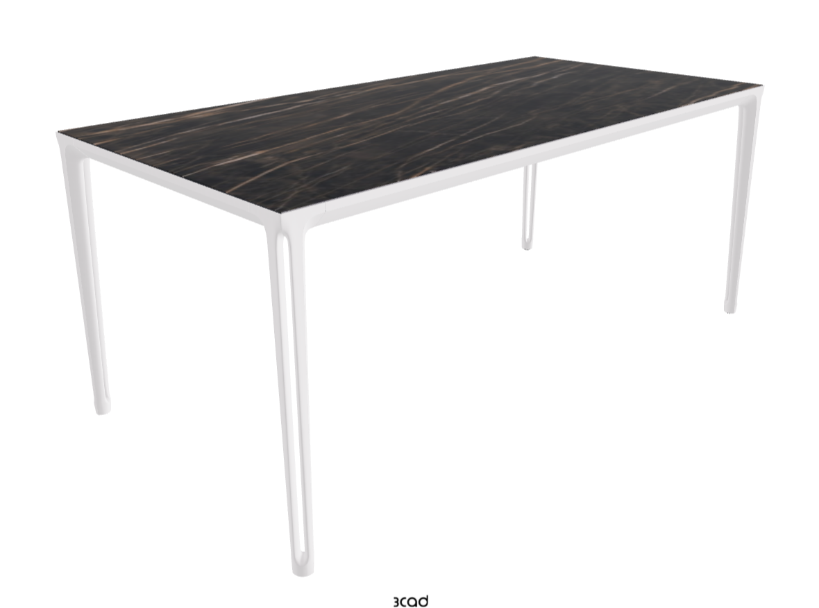 180-240x90x75h Extendible Rectangle Shaped_Glossy Portoro_Pearl Embossed_Closed