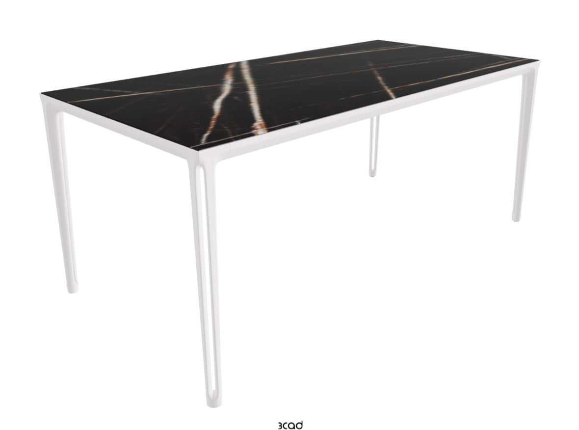 180-240x90x75h Extendible Rectangle Shaped_Glossy Sahara Noir_Pearl Embossed_Closed