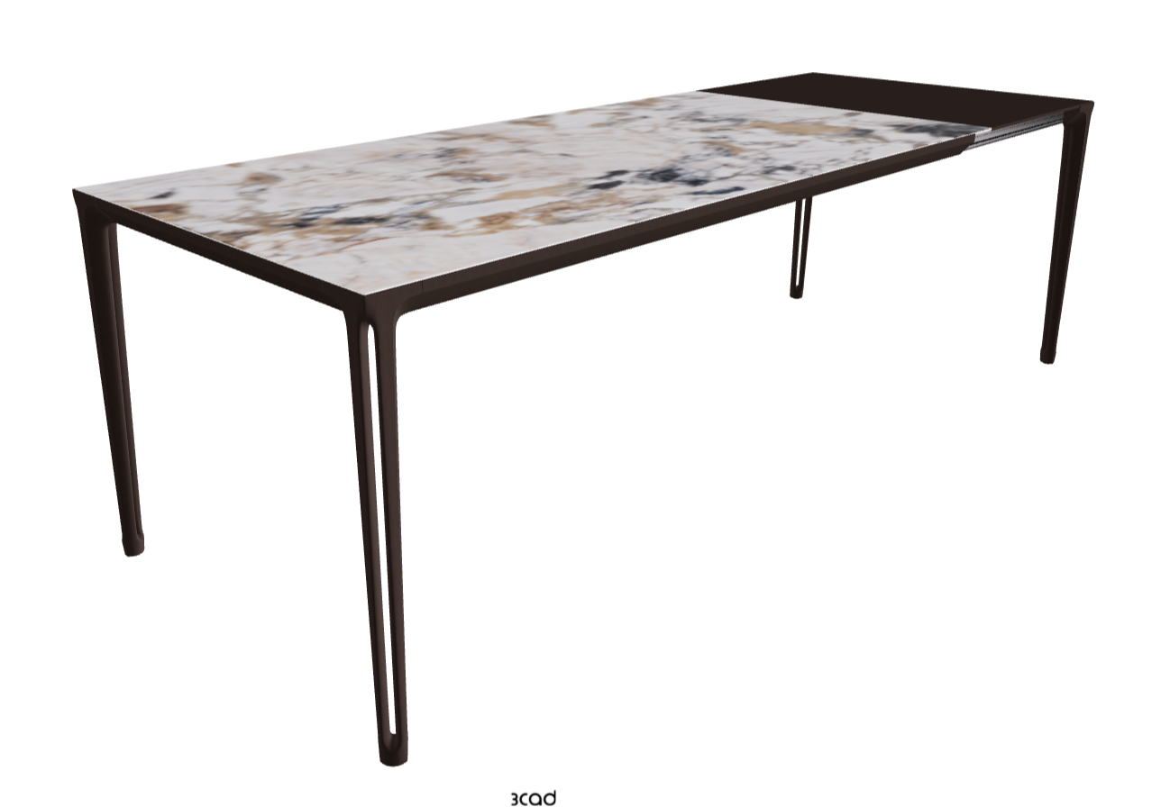 180-240x90x75h Extendible Rectangle Shaped_Makalu_Bronze Embossed_Extended