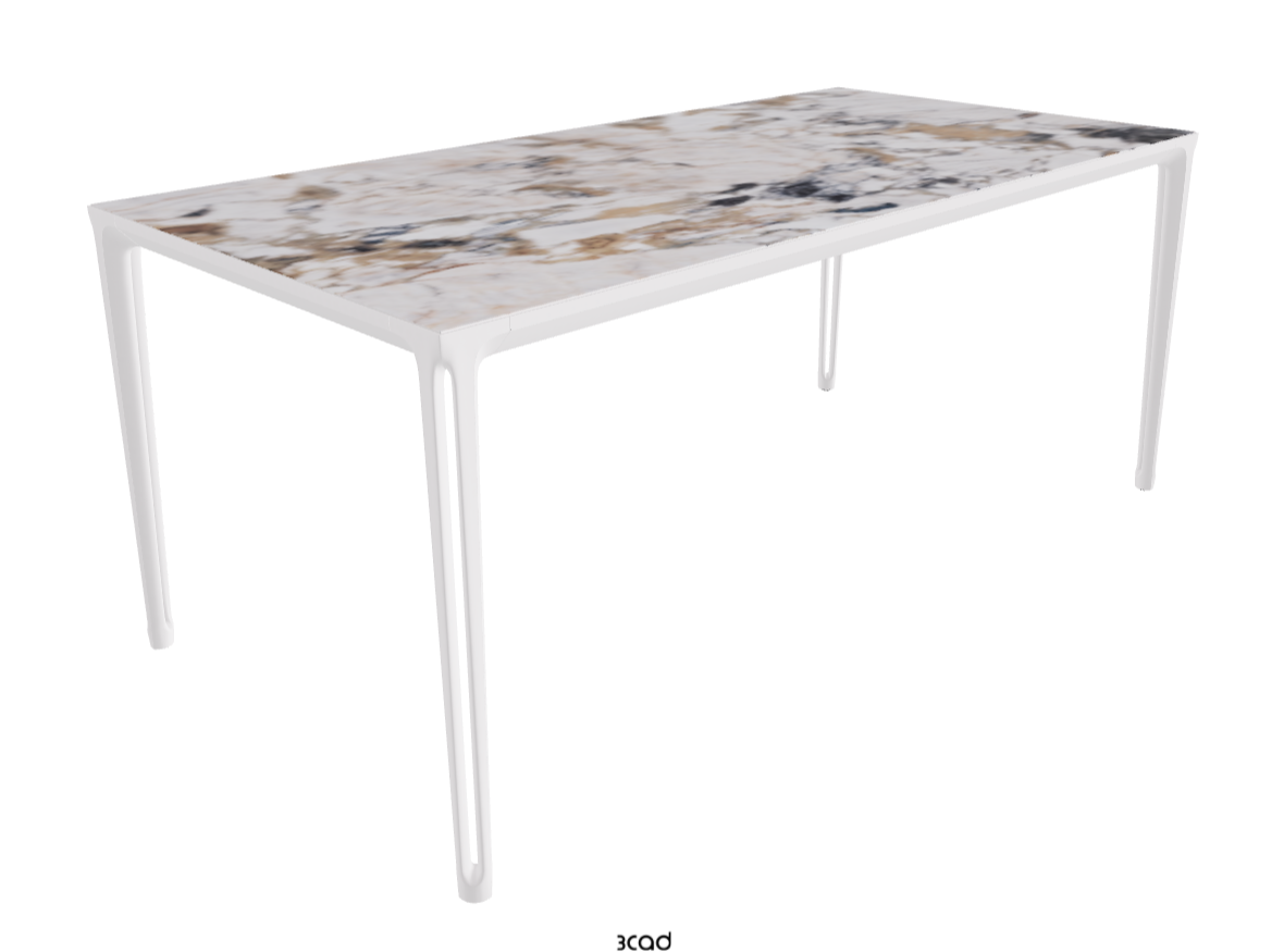 180-240x90x75h Extendible Rectangle Shaped_Makalu_Pearl Embossed_Closed