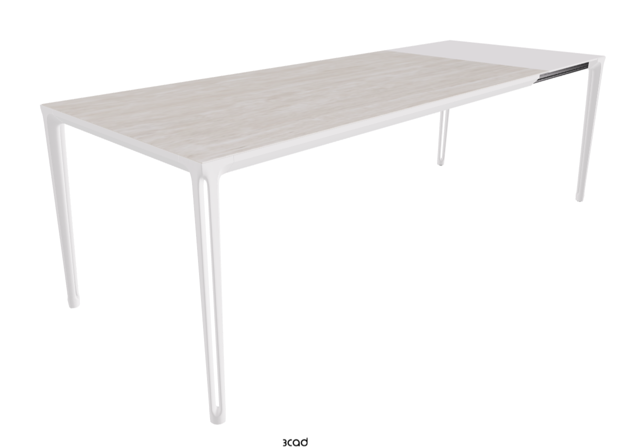 180-240x90x75h Extendible Rectangle Shaped_Colosseo_Pearl Embossed_Extended