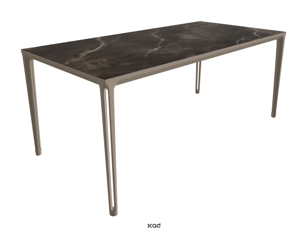 180-240x90x75h Extendible Rectangle Shaped_Andromeda_Titanium Embossed_Closed