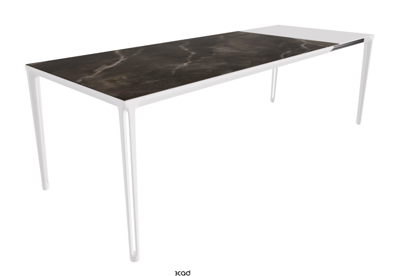 180-240x90x75h Extendible Rectangle Shaped_Andromeda_Pearl Embossed_Extended