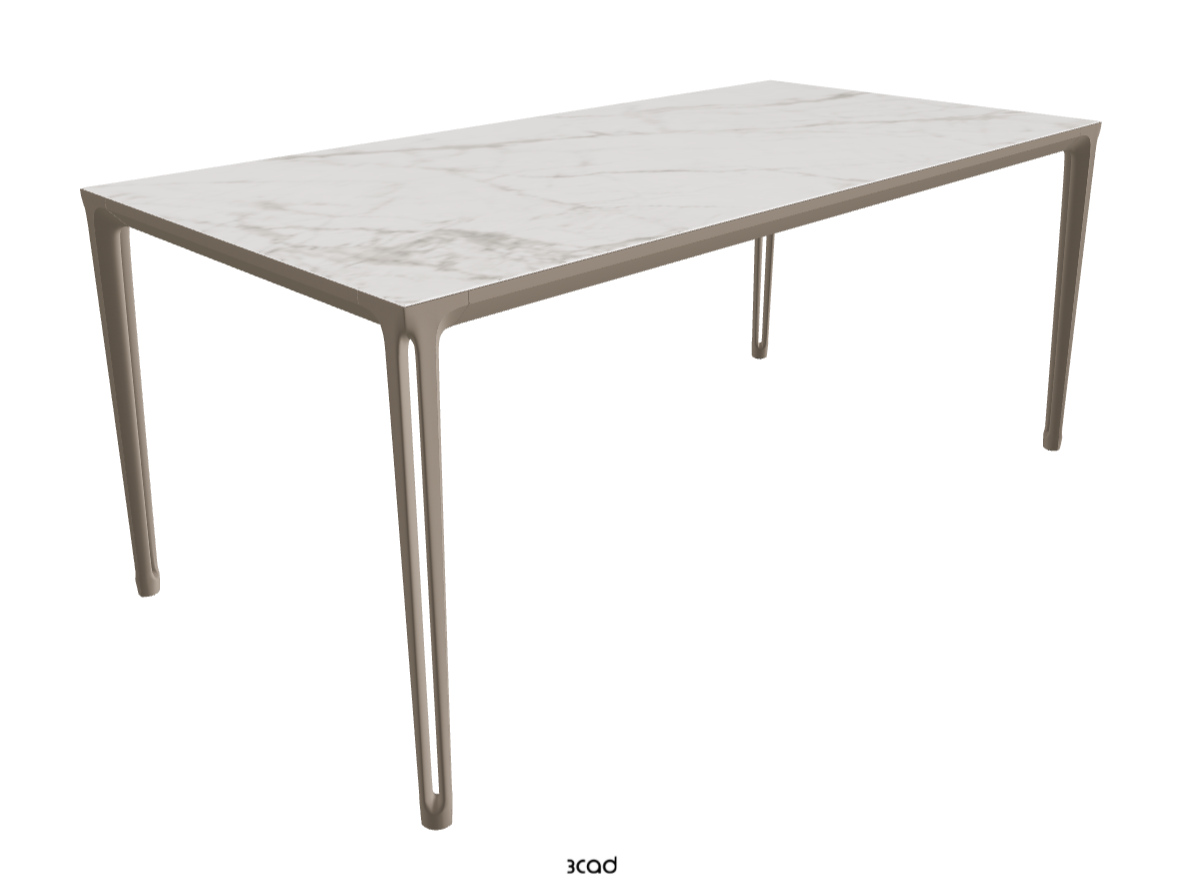 180-240x90x75h Extendible Rectangle Shaped_Matt Invisible_Titanium Embossed_Closed