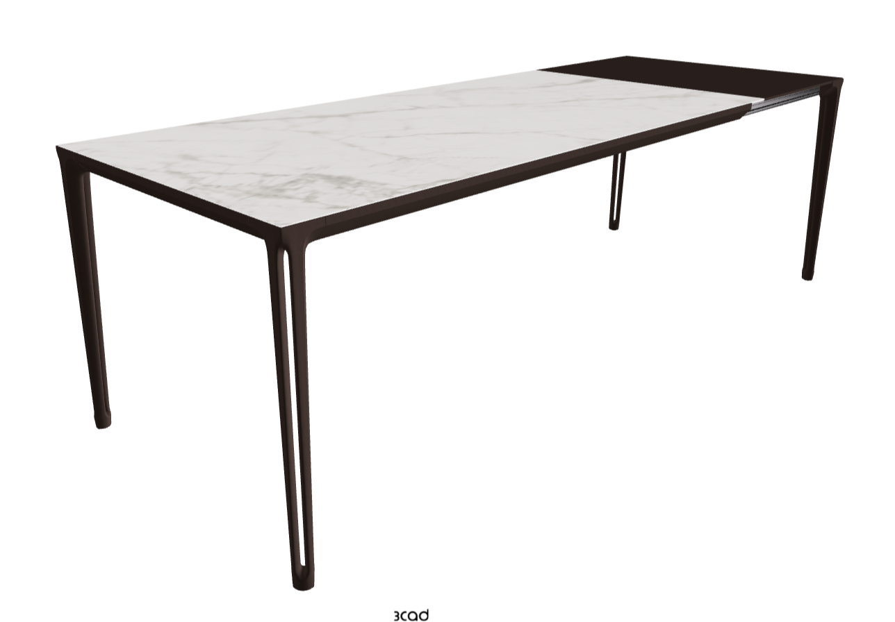 180-240x90x75h Extendible Rectangle Shaped_Matt Invisible_Bronze Embossed_Extended