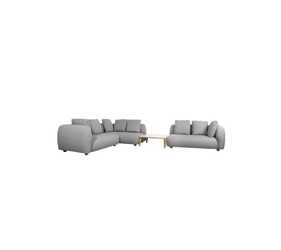 Cane-line Capture Corner Sofa with Table and chaise lounge