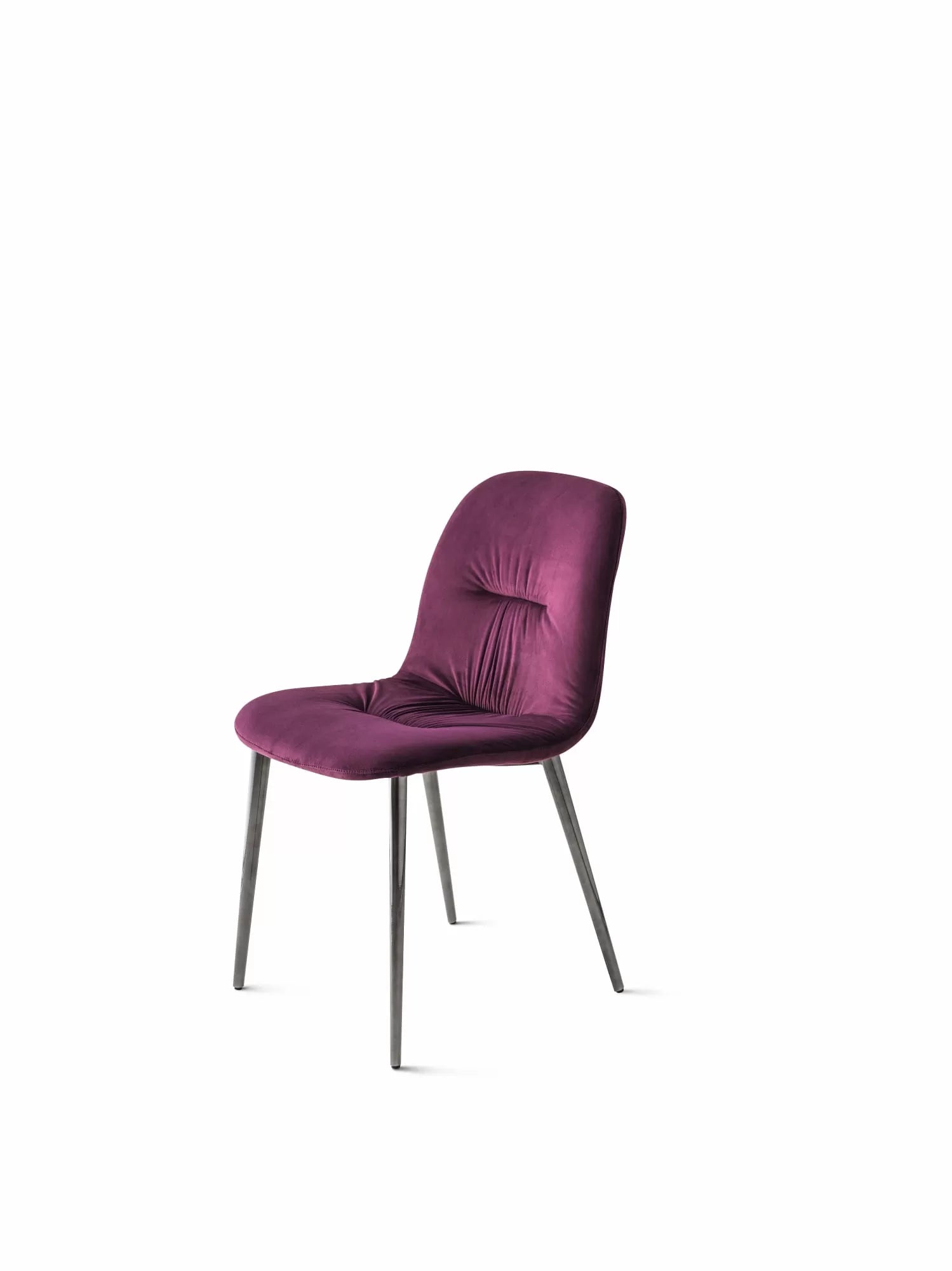 Bontempi Casa Chantal Chair With Conic Legs and Metal Frame