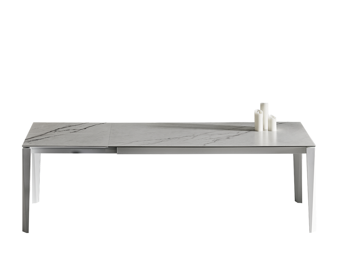 Chef Table with extensions and lacquered metal frame
