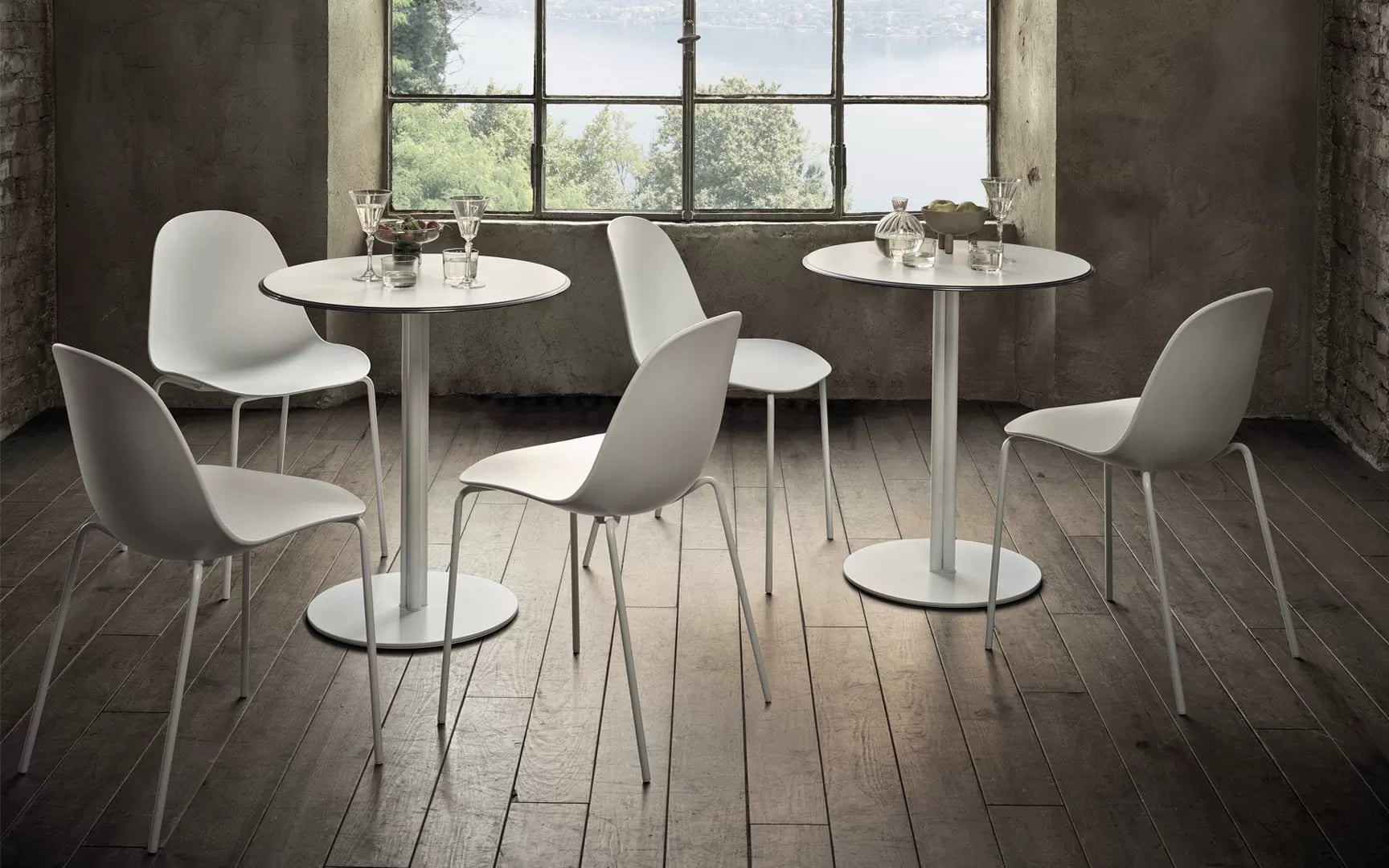 Bontempi Casa Mood Dining Chair With Metal Frame