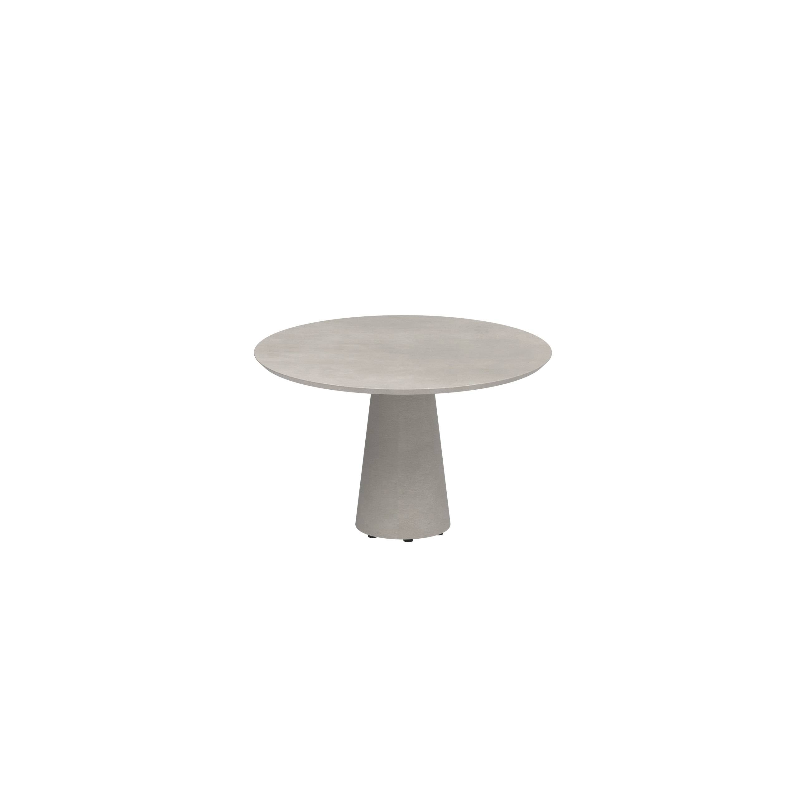 Conix Table Round Ø 120cm Legs Concrete Cement Grey - Tabletop Concrete Cement Grey