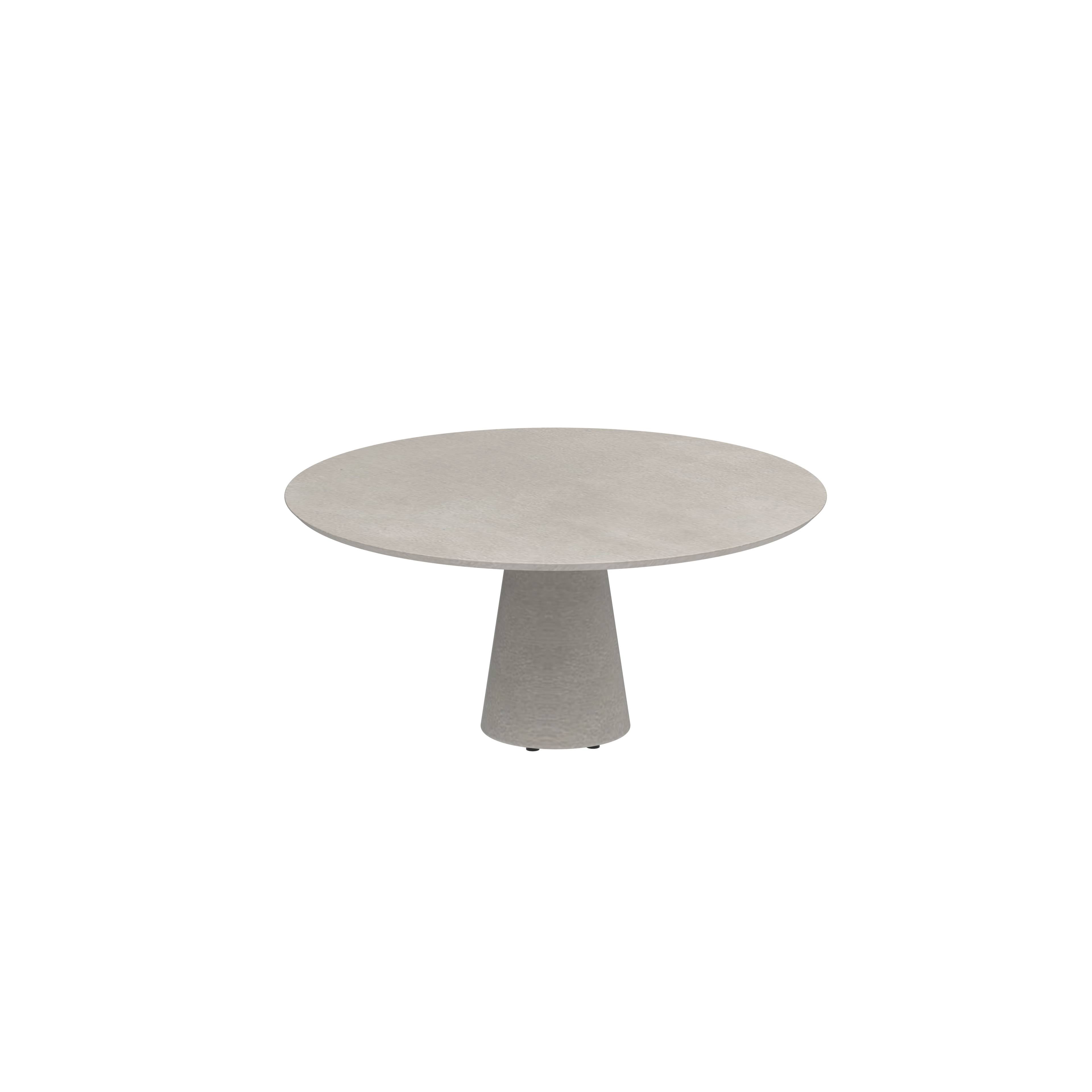 Conix Table Round Ø 160cm Legs Concrete Cement Grey - Tabletop Concrete Cement Grey