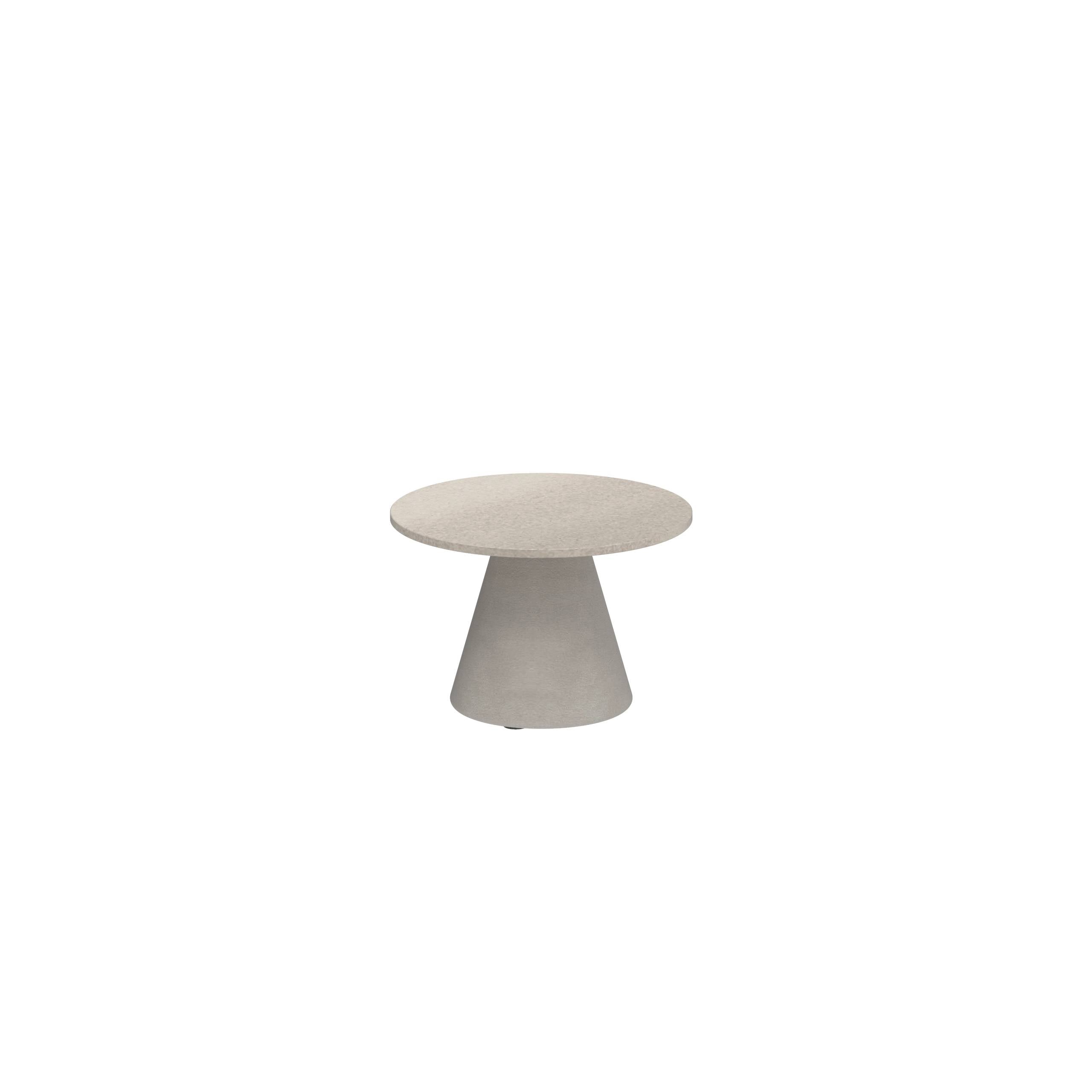 Conix Side Table Ø40cm Leg Concrete Cement Grey - Table Top Taupe Grey