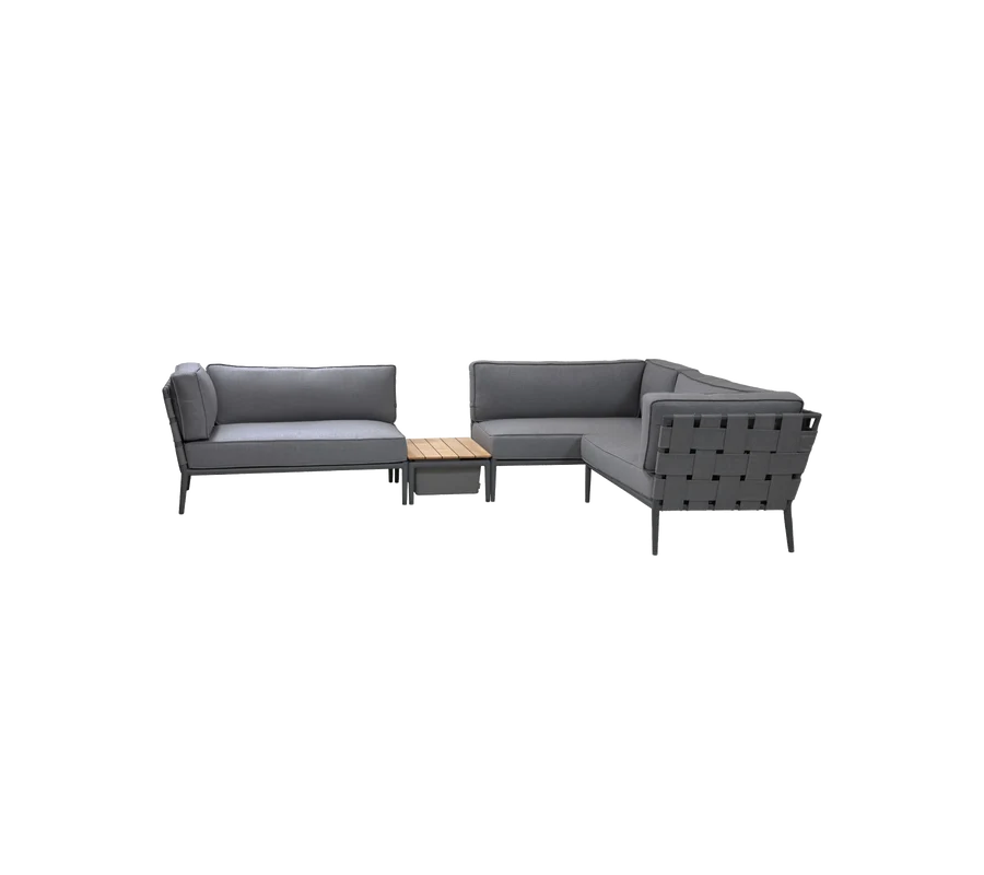 Cane-line Conic modular corner sofa with box table