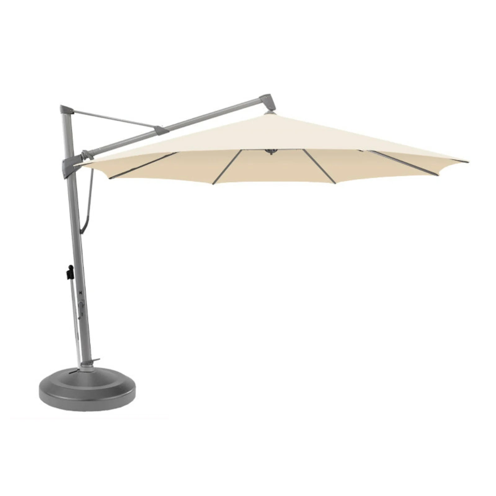 Sombrano 4m Round Natural Canopy With Liro Moveable Base
