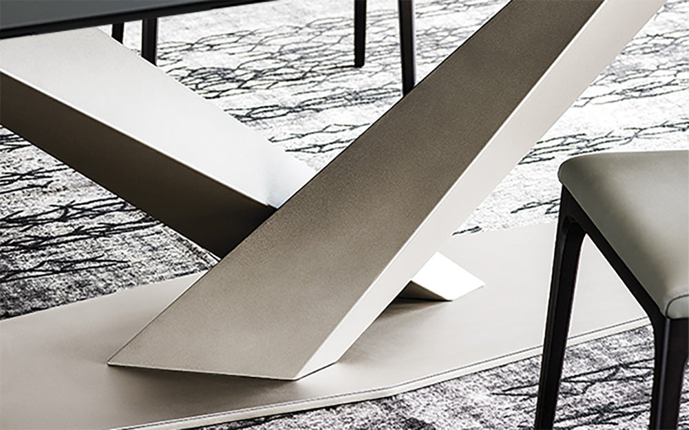 Cattelan Italia Stratos CrystalArt Rectangular & Barrel-Shaped Dining Table