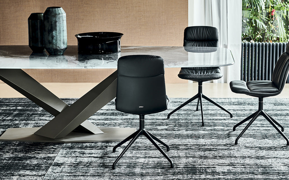 Cattelan Italia Stratos CrystalArt Rectangular & Barrel-Shaped Dining Table