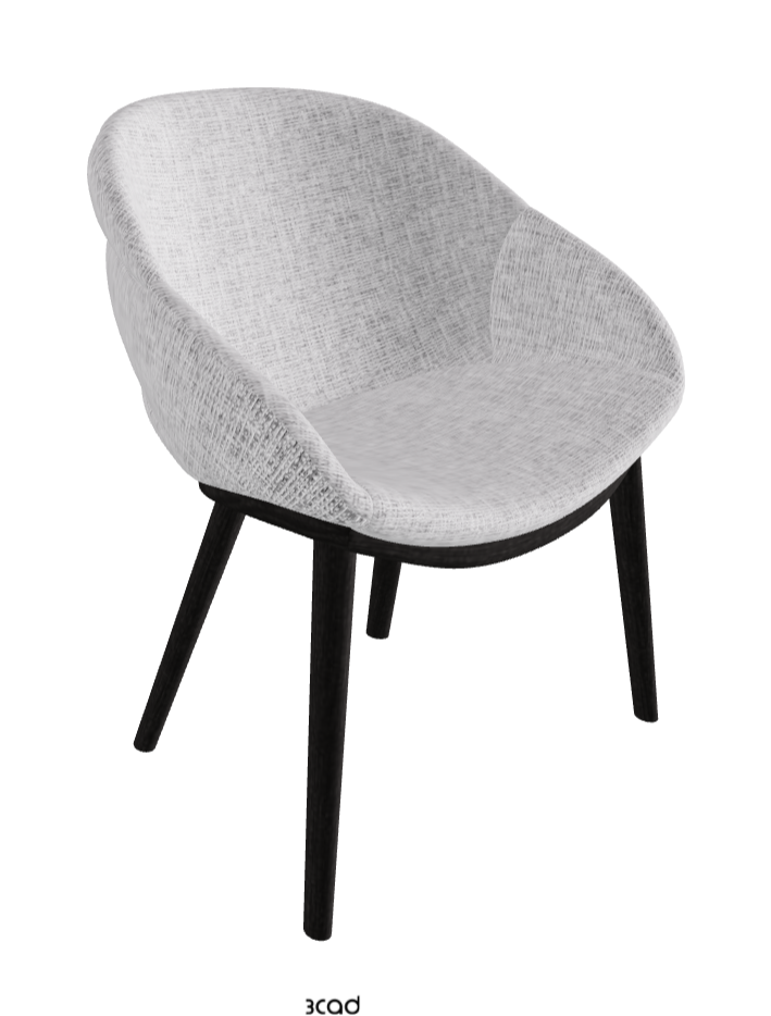 Camilla Dining Armchair_Open Pore Matt Black Ashwood_Fabric_B811