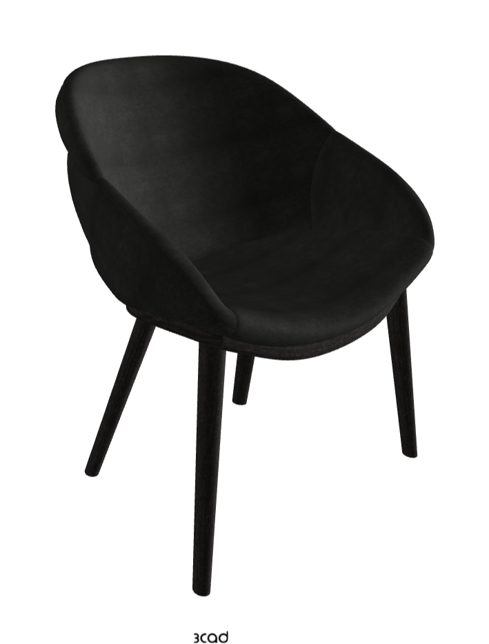 Camilla Dining Armchair_Open Pore Matt Black Ashwood_Fabric_B932