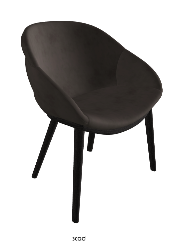 Camilla Dining Armchair_Open Pore Matt Black Ashwood_Micro Nubuk_Lead