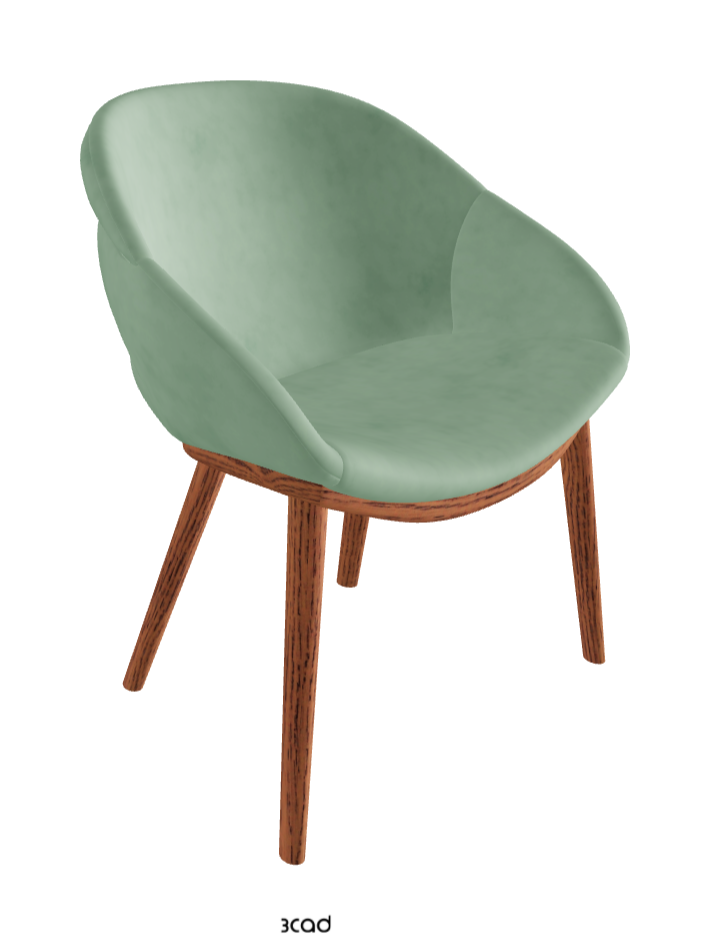 Camilla Dining Armchair_Canaletto Walnut Stained Ashwood_Micro Nubuk_Mint