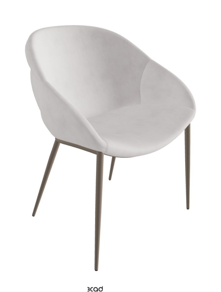 Camilla ML Dining Armchair_Titanium Embossed_Micro Nubuk_White