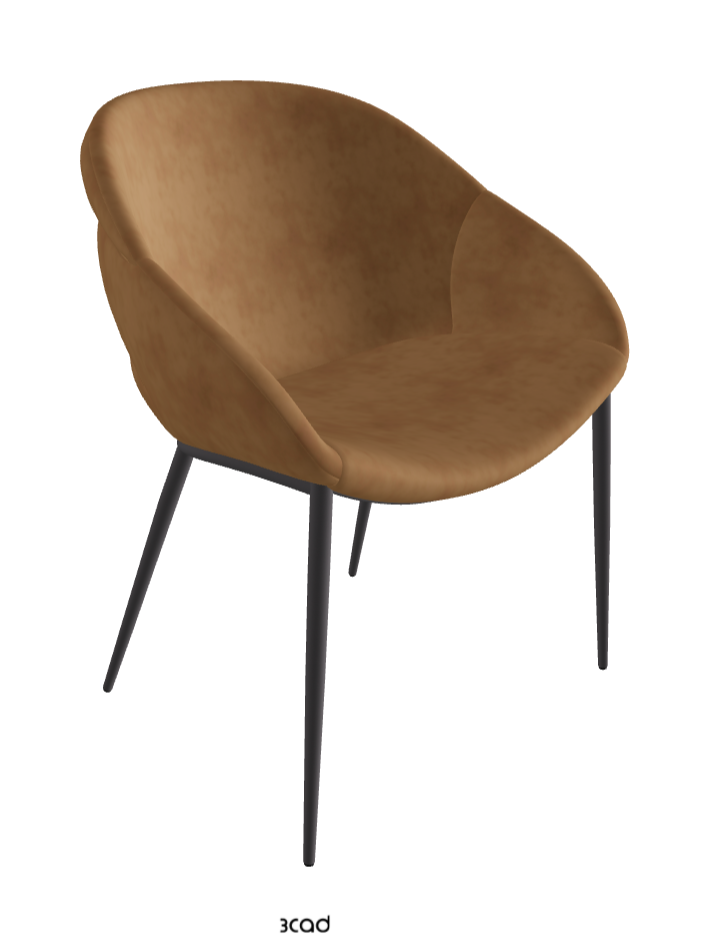 Camilla ML Dining Armchair_Graphite Embossed_Micro Nubuk_Almond