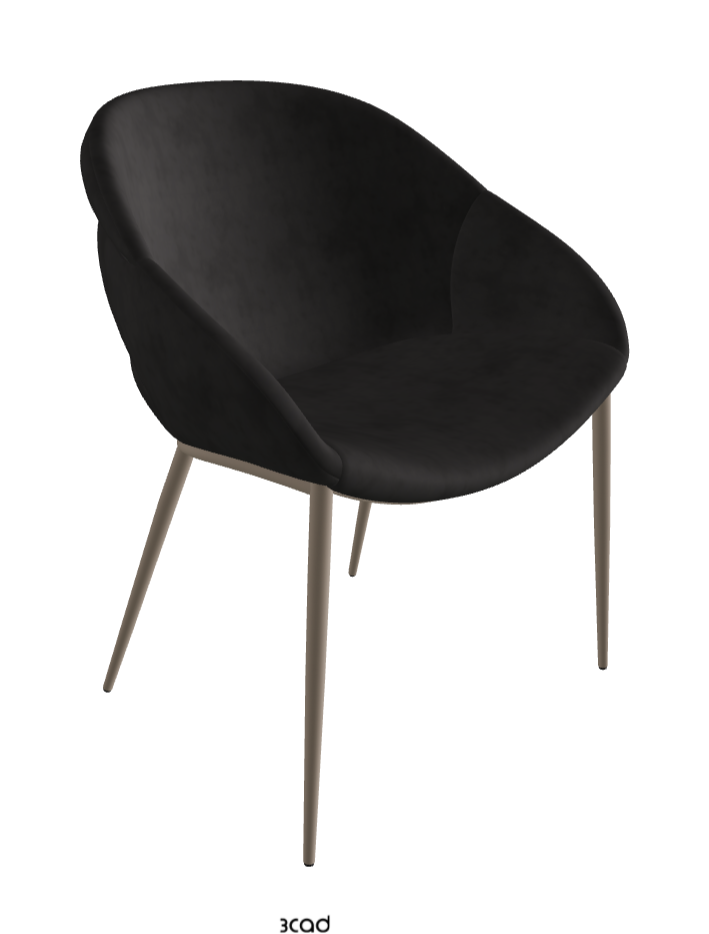 Camilla ML Dining Armchair_Titanium Embossed_Micro Nubuk_Charcoal
