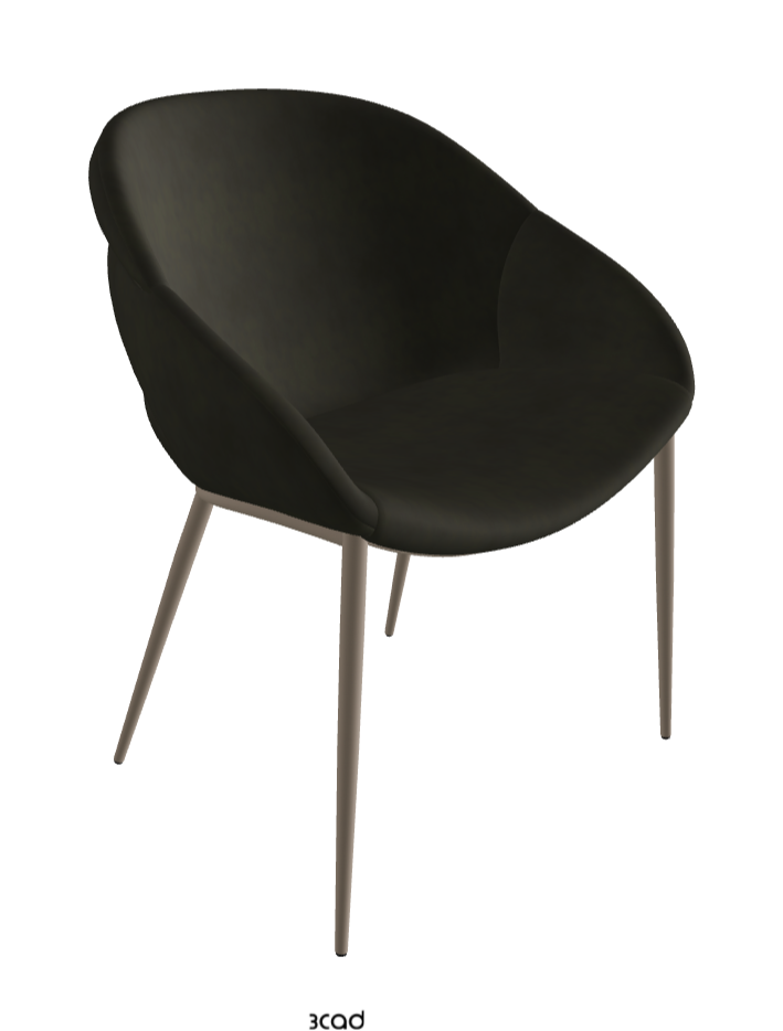 Camilla ML Dining Armchair_Titanium Embossed_Micro Nubuk_Musk