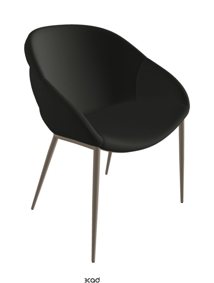 Camilla ML Dining Armchair_Titanium Embossed_Soft Leather_Smoke