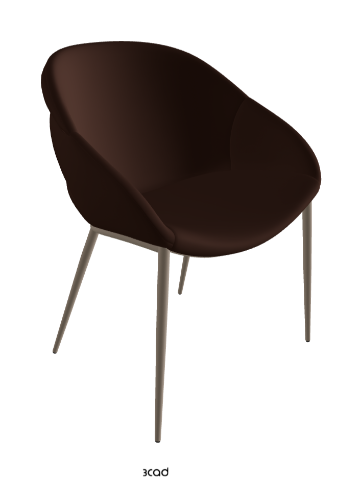 Camilla ML Dining Armchair_Titanium Embossed_Soft Leather_Tabacco