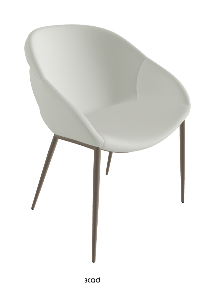 Camilla ML Dining Armchair_Titanium Embossed_Soft Leather_Artico