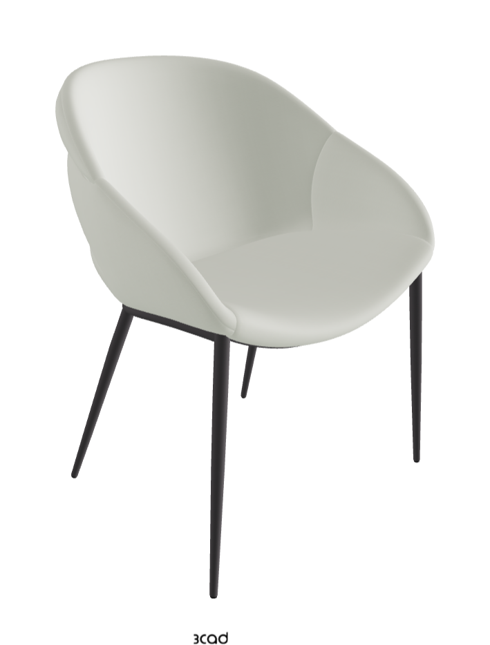 Camilla ML Dining Armchair_Graphite Embossed_Soft Leather_Artico