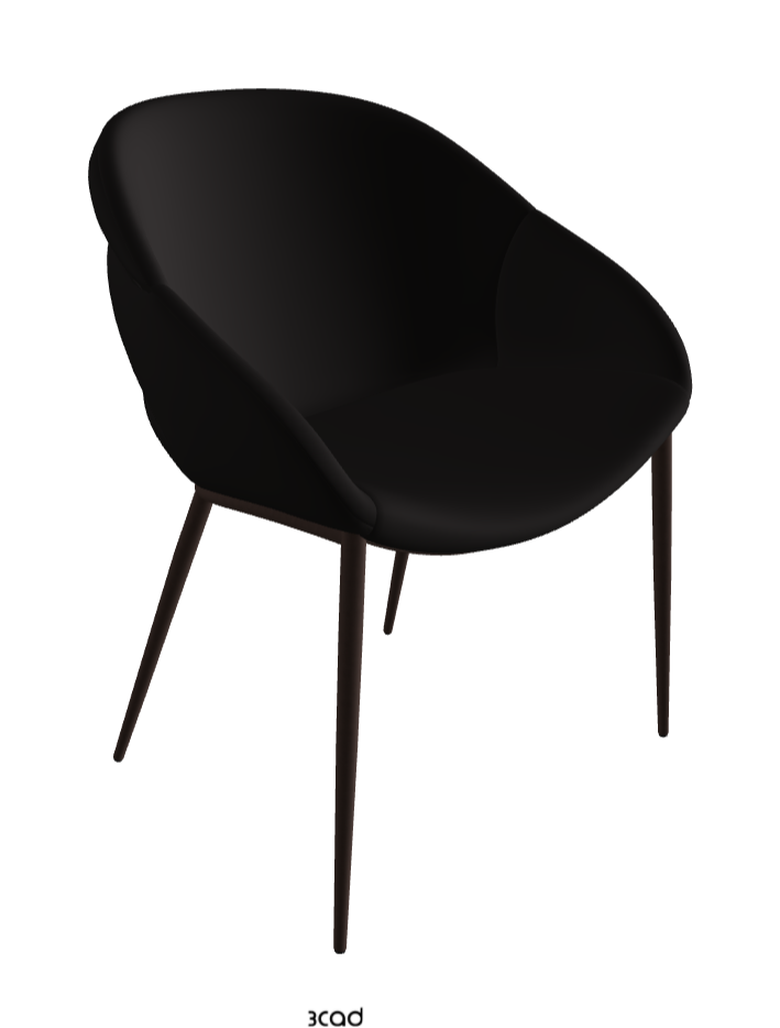 Camilla ML Dining Armchair_Bronze Embossed_Synthetic Leather_Moka