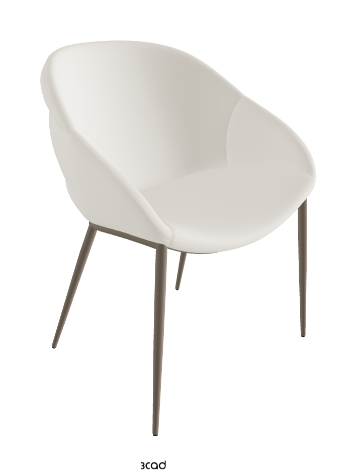 Camilla ML Dining Armchair_Titanium Embossed_Synthetic Leather_Lino