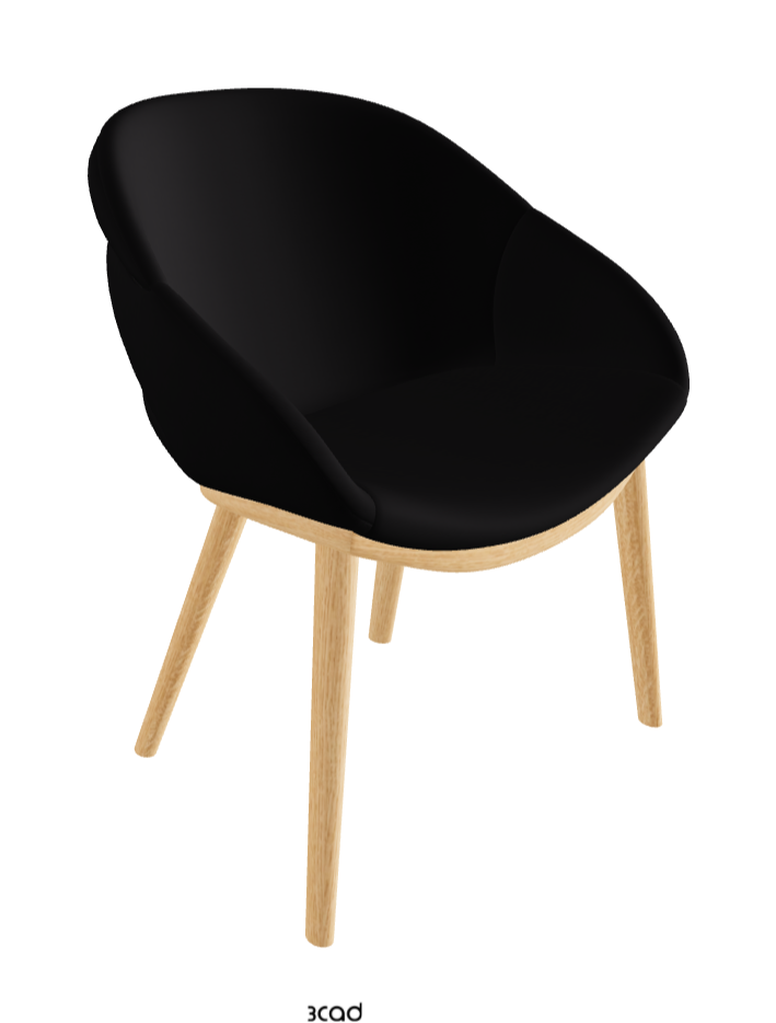 Camilla Dining Armchair_Natural Ashwood_Synthetic Leather_Nero