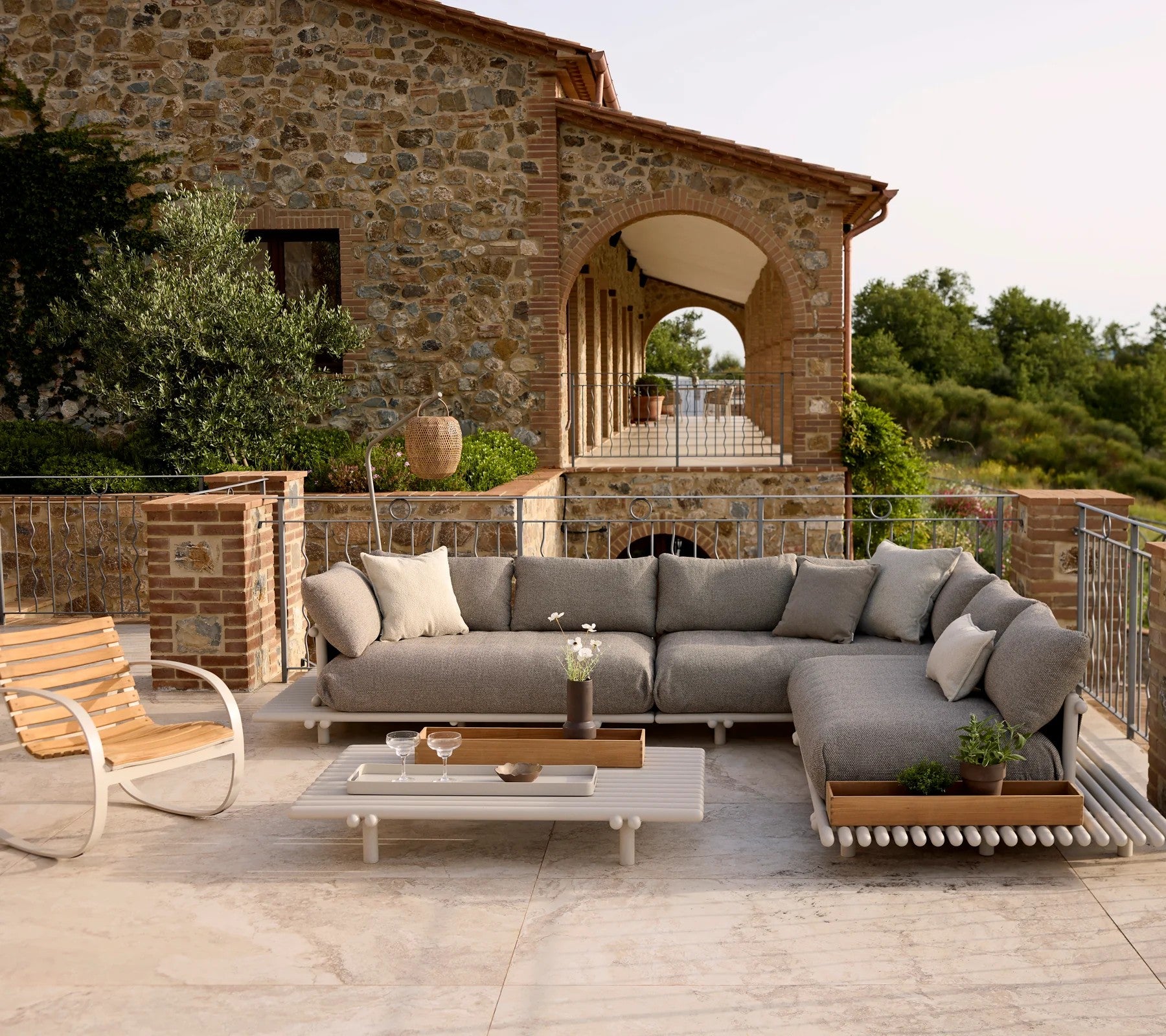 Cane-line Sticks Platform Corner Sofa Large