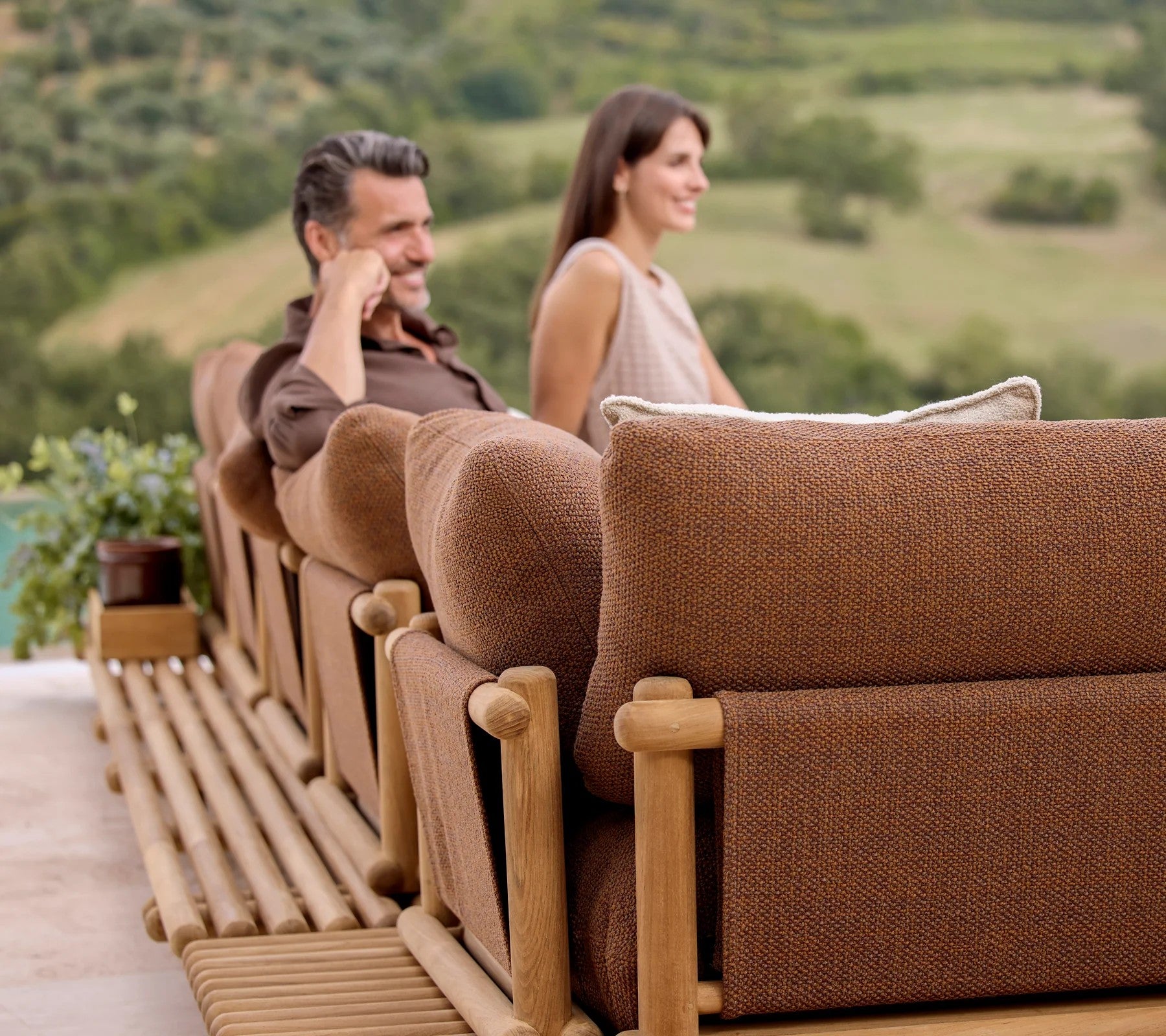 Cane-line Sticks Platform Corner Sofa Large