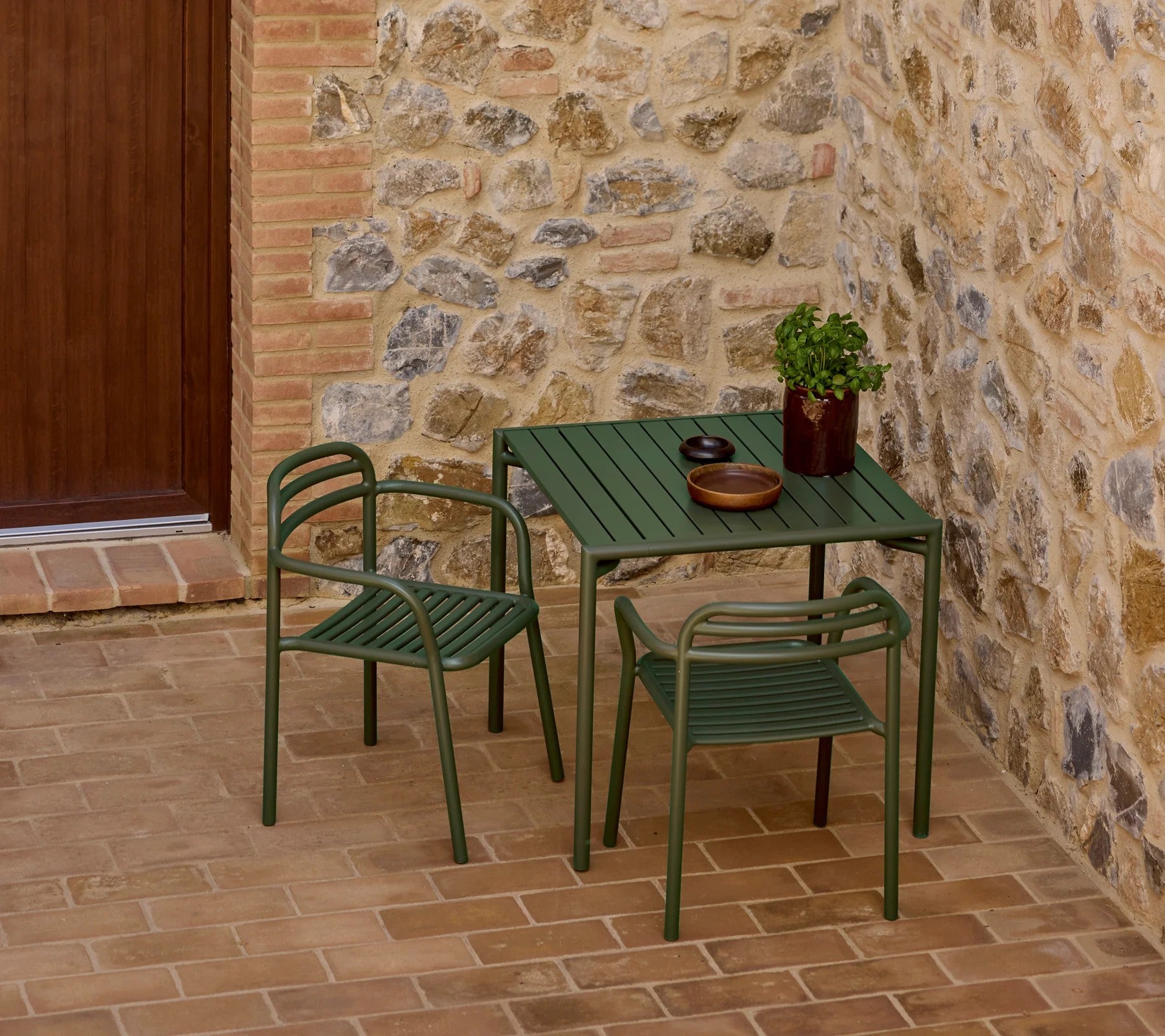 Cane-line Bliss Dining Table Set with 2 Armchairs