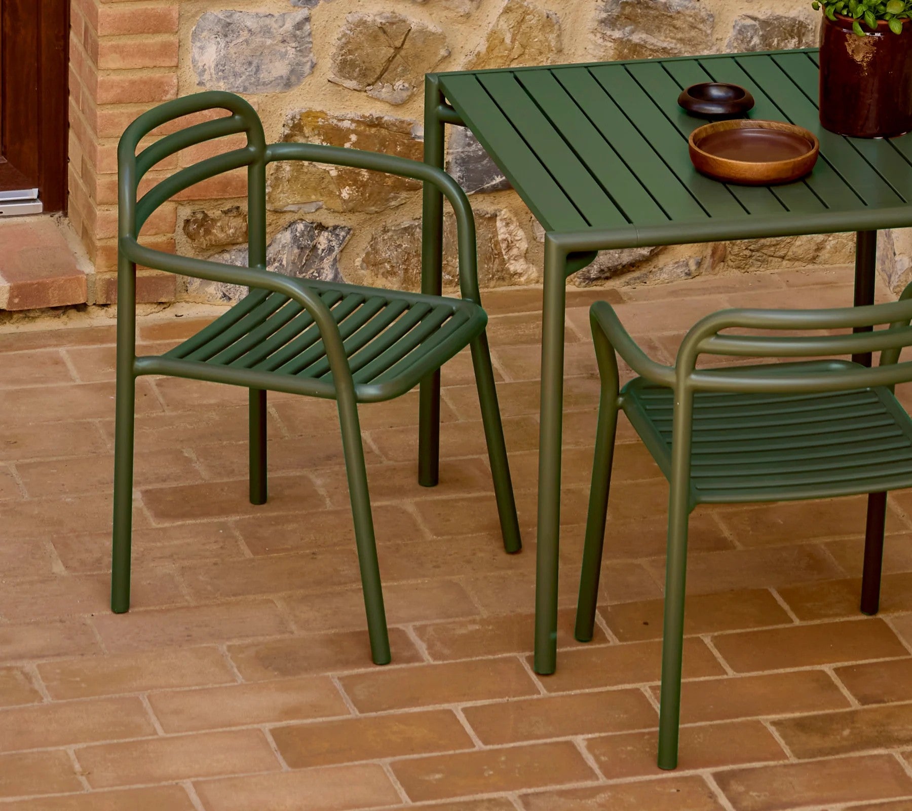 Cane-line Bliss Dining Table Set with 2 Armchairs
