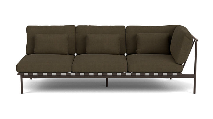 Barlow Tyrie Around Deep Seating Triple Lounge Sofa with Aluminium Right Arm